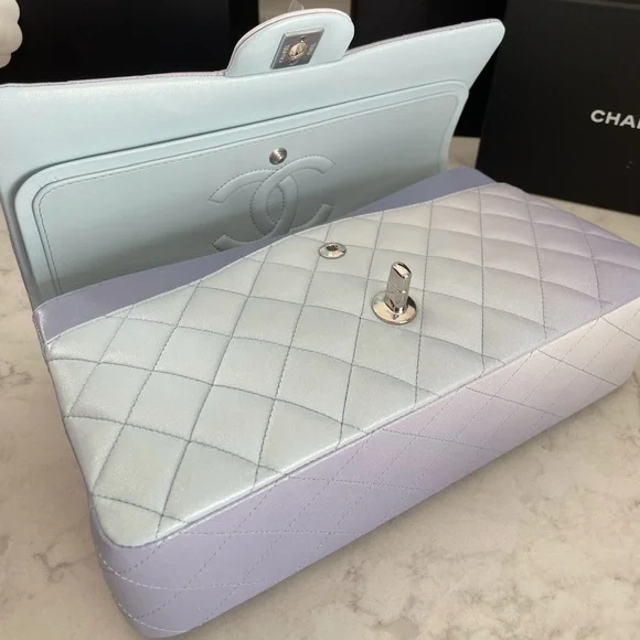 Chanel Limited Edition iridescent Tri-color Medium Classic Bag - Picture 12 of 13